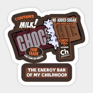 Chocolate: The Energy Bar of My Childhood Sticker